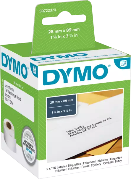 Dymo osoitetarra 89x28mm - Dymo tarrarullat - S0722370 - 1