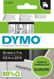 Dymo tarrateippi 12mm, musta/kirkas - Dymo teippitarrat - S0720500 - 1