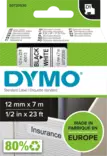 Dymo tarrateippi 12mm, musta/valkoinen - Dymo teippitarrat - S0720530 - 1