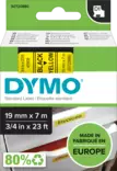 Dymo tarrateippi 19mm, musta/keltainen - Dymo teippitarrat - S0720880 - 1