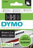 Dymo tarrateippi 19mm, valkoinen/musta - Dymo teippitarrat - S0720910 - 1