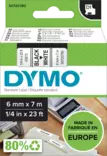 Dymo tarrateippi 6mm, musta/valkoinen - Dymo teippitarrat - S0720780 - 1