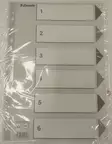 Esselte rekisteri 1-6 A4 kartonki - Välilehdet, kartonki - 92230 - 1