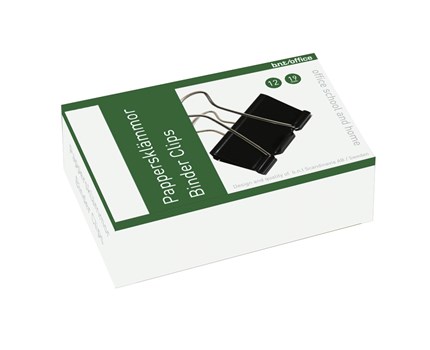 BNT Paperipuristin 19mm musta - Paperinpuristimet - 744210 - 1