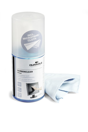 Durable Screenclean näytönpuhdistussetti 200ml + liina - ATK:n puhdistustarvikkeet - 582300 - 1