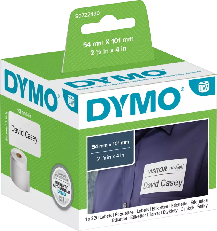 Dymo tarraetiketti 54x101mm - Dymo tarrarullat - S0722430 - 1
