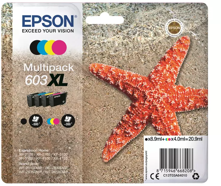 Epson 603XL Multipack 4-colours T03U - Muut - C13T03A64010 - 1