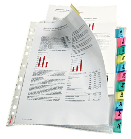 Esselte Hakemistotasku 85my A4+ väril. - Kansiotaskut - 414170 - 1