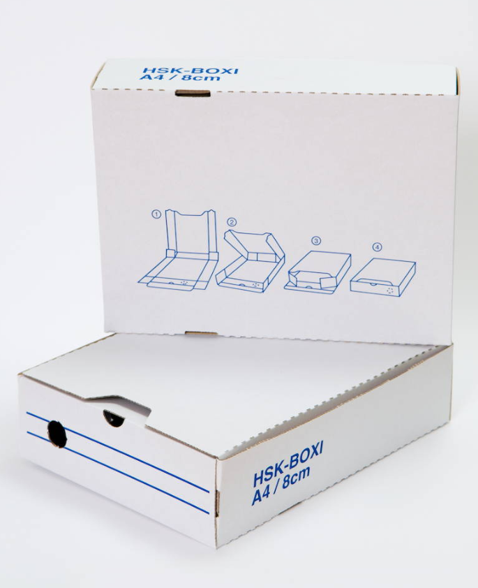 HSK Arkistoboxi A4/8cm Valkoinen - Arkistointilaatikot - 20080 - 1