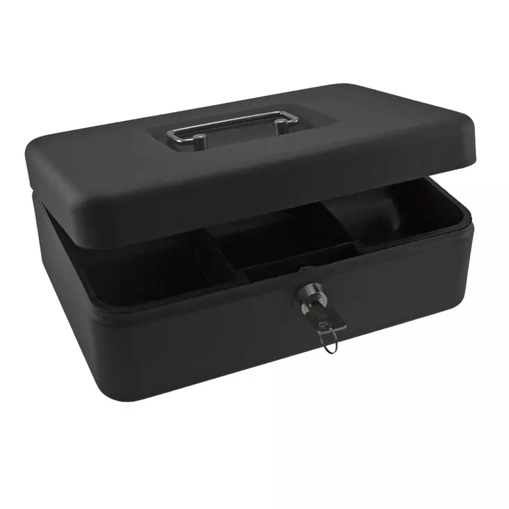 Kassalipas 10 musta 250x180x90mm - Kassakaapit ja -lippaat - 477310 - 1