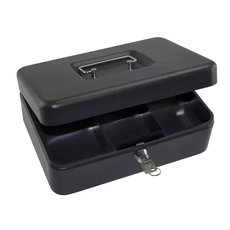 Kassalipas 12 musta 300x240x90mm - Kassakaapit ja -lippaat - 477410 - 1