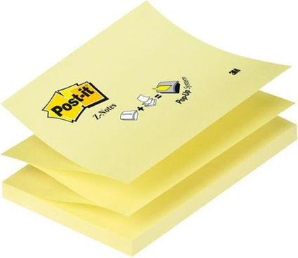 Post-It Z-notes viestilappu, keltainen, 127x76mm - Z-note viestilaput - R-350 - 1