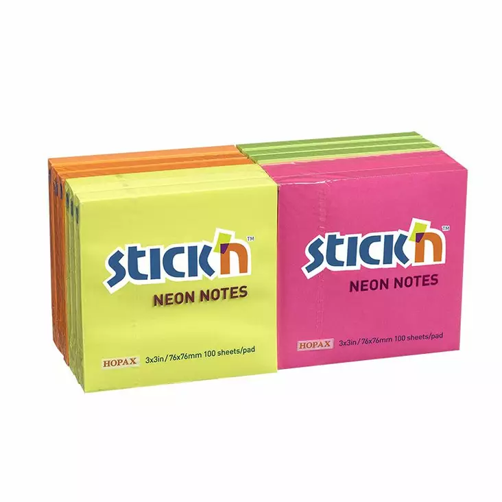 Stick'n neon notes 76x76m - Viestilaput - 524450 - 1