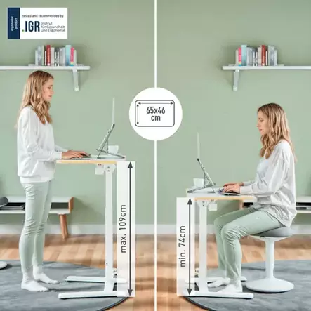 Leitz Kokoontaitettava pöytä Ergo valkoinen - Muut - 65880001 - 2