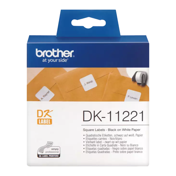 Brother DK-11221 tarrarulla 23 x 23mm - Brother tarrarullat - DK11221 - 1