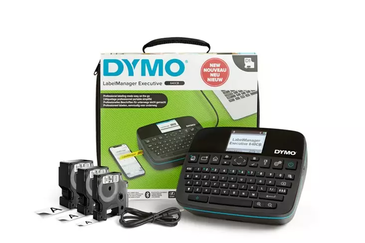 Dymo LabelManager Executive 640CB Valuepack + 3 kpl D1-teippikasettia - Dymo tarrakirjoittimet - 2202121 - 1