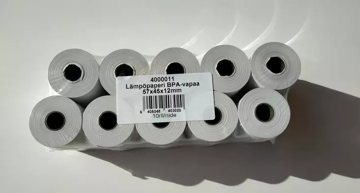 Lämpöpaperirulla 57x45x12mm BPA-vapaa - Lämpöpaperirullat - 4000011 - 1