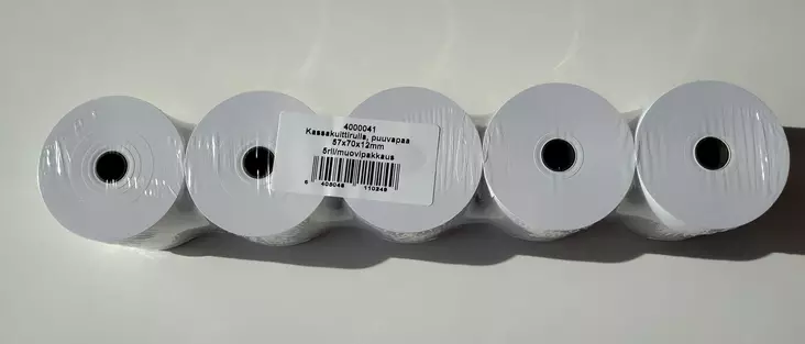 Laskukonepaperirulla 57x70x12mm 45m - Laskukonepaperirullat - 4000041 - 1