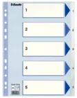 Esselte rekisteri 1-5 A4 muovi valkoinen - Välilehdet, muovi - 100132 - 1