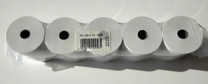 Lämpöpaperirulla 76 x max 64 x 13mm/50m - Lämpöpaperirullat - 55764702 - 1