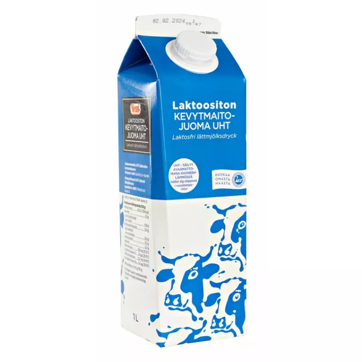 Menu laktoositon kevytmaitojuoma 1L UHT - Maidot - 6410405319692 - 1