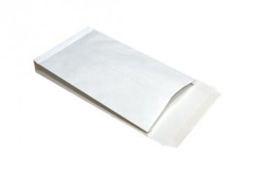 Näytepussi 250x425x50+70 valk tarra - Näytepussit - 11862 - 1