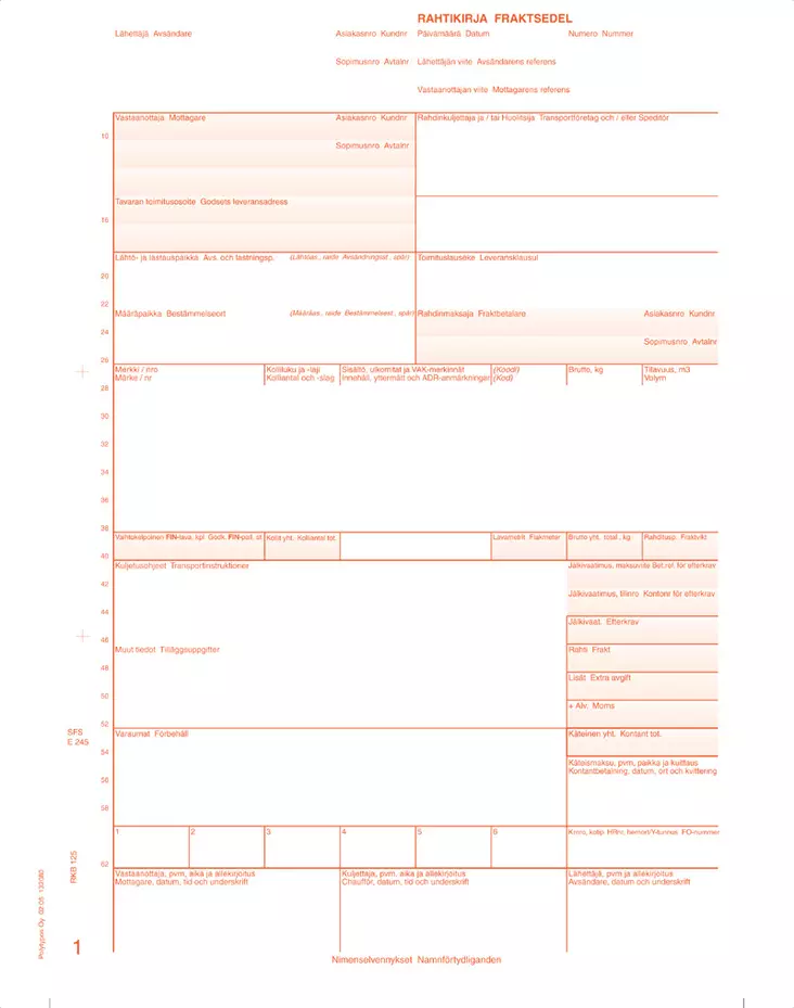Rahtikirja 4-os setti - Lomakkeet - 80712 - 1