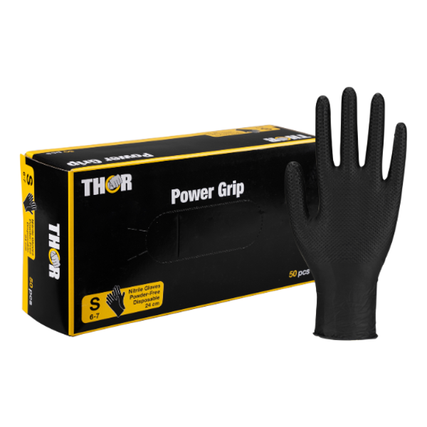 THOR Power Grip nitriilikäsine S musta - Suojavarusteet - 1999910122 - 1