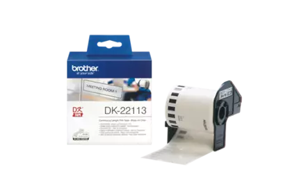 Brother DK-22113 tarrarulla filmiä 62mm, musta/läpinäkyvä - Brother tarrarullat - DK22113 - 2