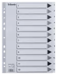 Esselte rekisteri 1-12 A4 kartonki - Välilehdet, kartonki - 92233 - 1