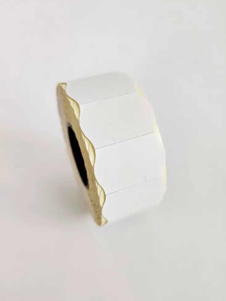 Hinnoitteluetiketti 26x16mm valkoinen pitoliima - Hinnoitelukoneet - 00653 - 1