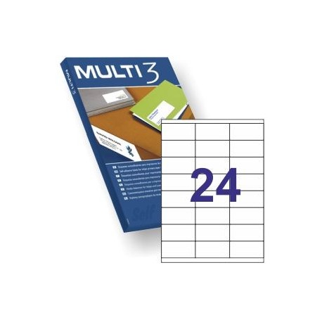 Multi 3 tulostusetiketti 70x36mm 24-os - Kopiotarrat - 4723 - 1