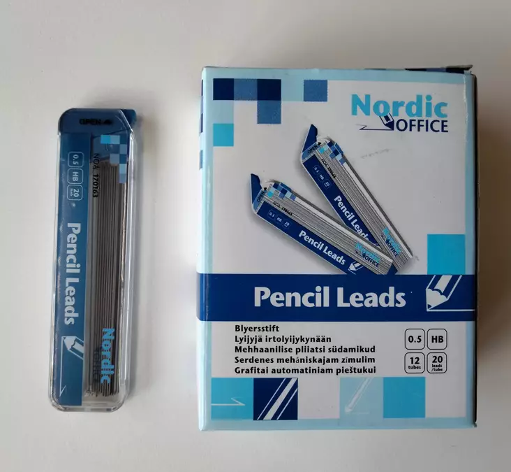 NO irtolyijy 0,5mm, HB - Lyijytäytekynät, lyijyt ja lyijykynät - 170163 - 1