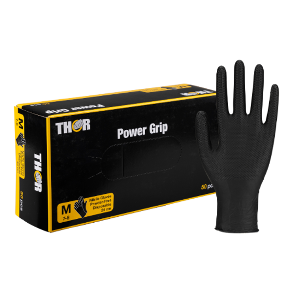 THOR Power Grip nitriilikäsine M musta - Suojavarusteet - 1999910123 - 1