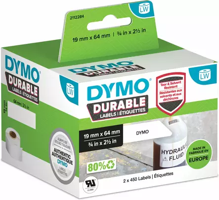 Dymo LabelWriter Durable 19mmx64mm - Dymo tarrarullat - 2112284 - 1