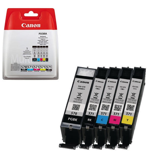 Canon PGI-570 PGBK/C/M/Y/BK ink - Canon - 0372C004 - 1
