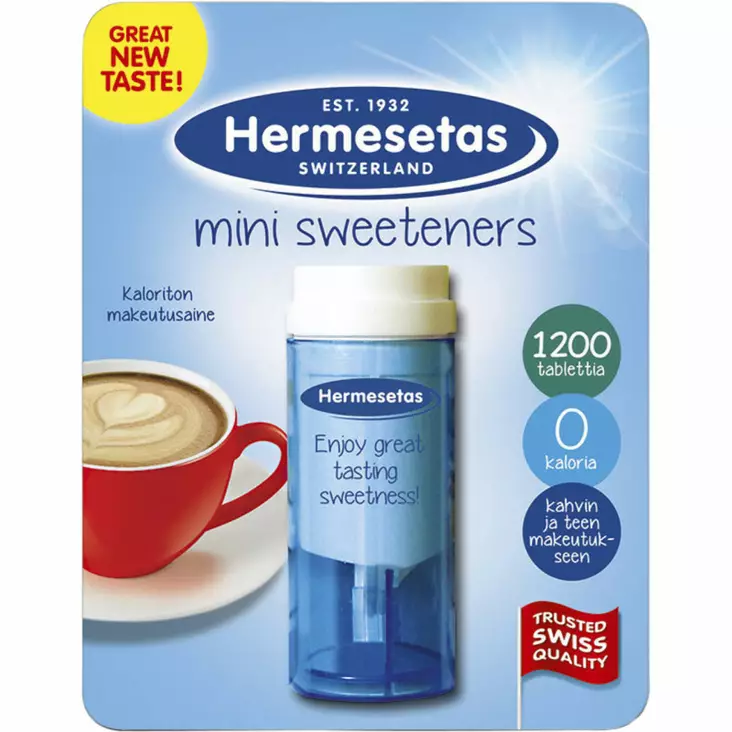 Hermesetas 1200 tablettia/rasia - Sokerit ja makeutusaineet - 7302844 - 1