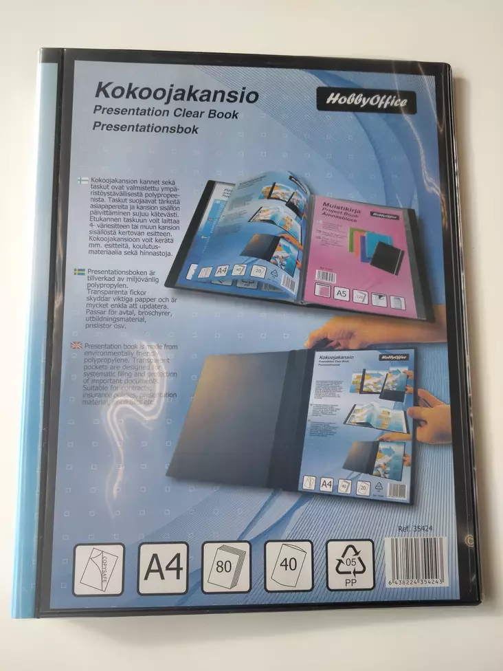 Kokoojakansio A4 40 taskulla, kansitasku - Kokoojakansiot - 35424 - 1