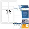 Herma Label Removable 88,9 x 33,8mm, 16-osainen valkoinen - Kopiotarrat - HER4515 - 2