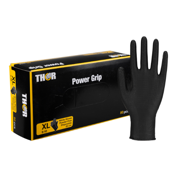 THOR Power Grip nitriilikäsine XL musta - Suojavarusteet - 1999910125 - 1