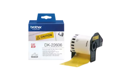 Brother DK-22606 rullatarra 62 mm, musta/keltainen - Brother tarrarullat - DK22606 - 2