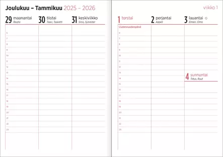 Color A6, sininen 2026 - Taskukalenterit - 2673262126 - 2