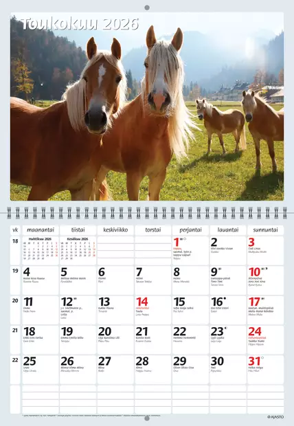 Hevoset 2026 - Seinäkalenterit - 2670304026 - 2