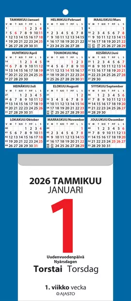 Päivälehtiö/Dagblock 2026 - Seinäkalenterit - 2671602026 - 2