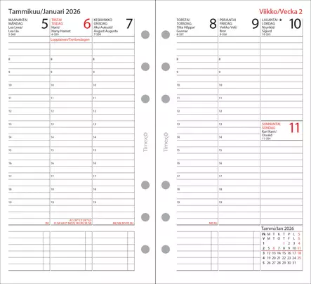 Timex 7 -vuosipaketti 2026 - Taskukalenterit - 2610402926 - 2