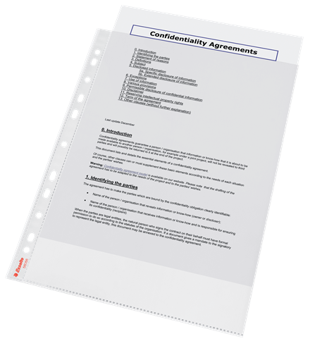 Esselte Kansiotasku A4 Lasinkirkas 55my - Kansiotaskut - 56066 - 1