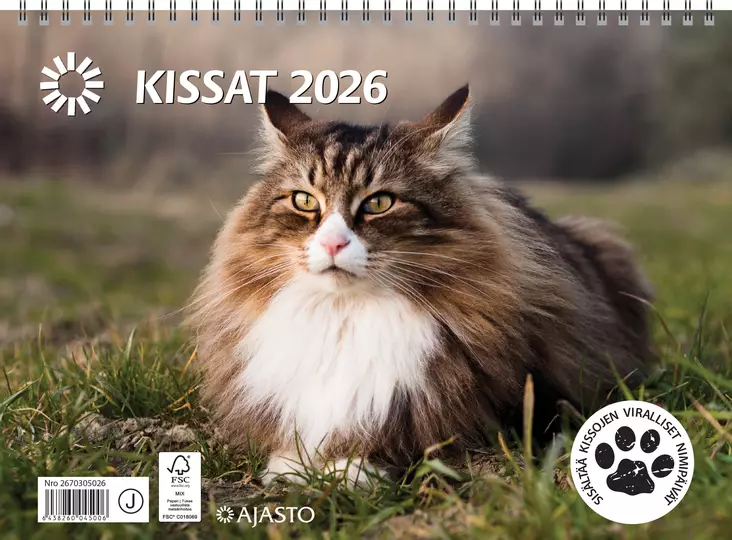 Kissat 2026 - Seinäkalenterit - 2670305026 - 1