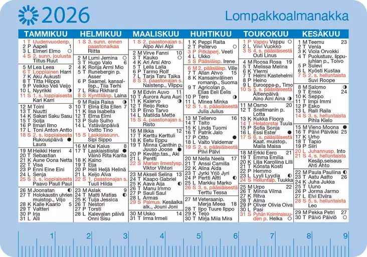 Lompakkoalmanakka 2026 - Taskukalenterit - 2671622016 - 1