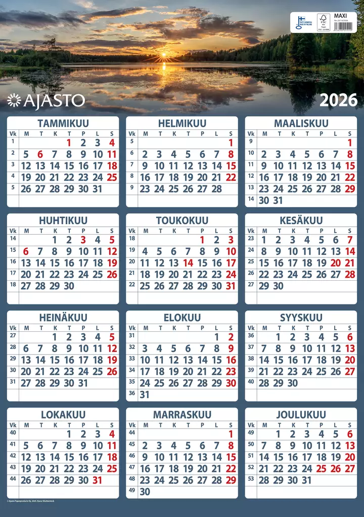 Maxi 2026 - Seinäkalenterit - 2671623026 - 1