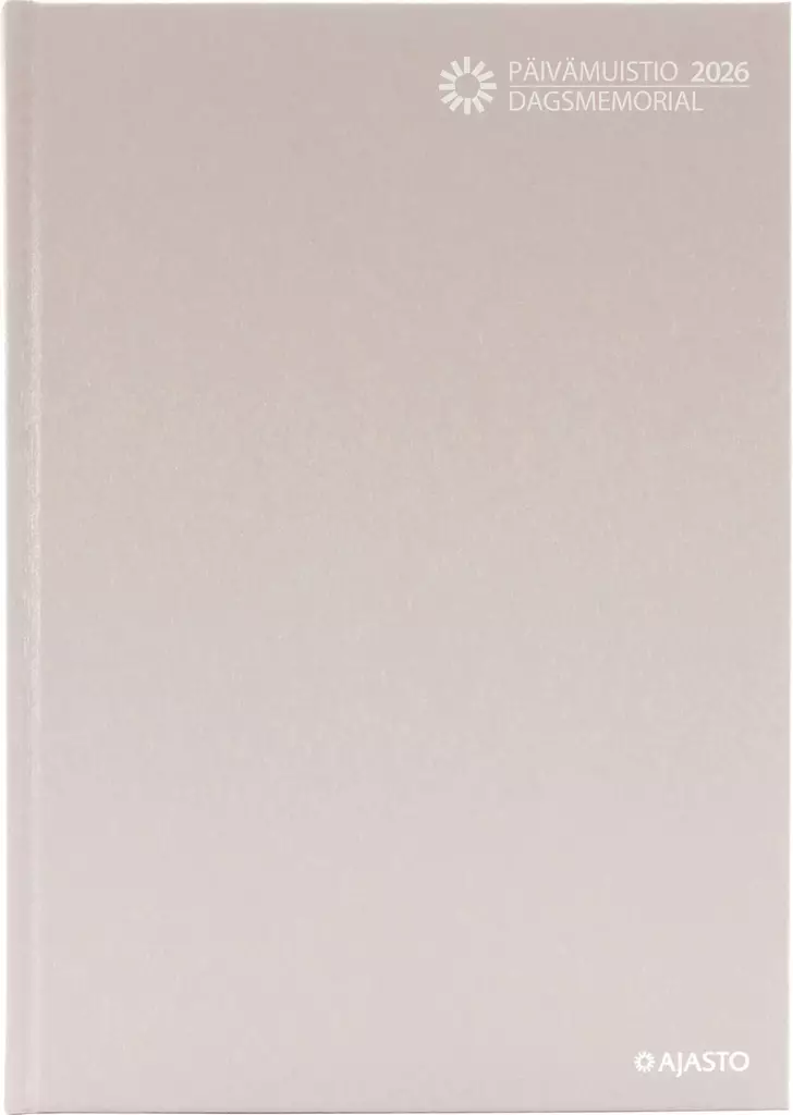 Päivämuistio/Dagsmemorial, sidottu, vaaleanpunainen 2026 - Pöytäkalenterit - 2676220526 - 1